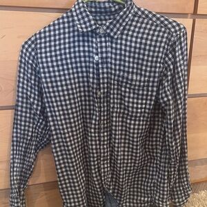 GAP Kids Black and White Checkered Button Down Shirt